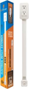 Electrical Outlet Extender. Access Hard-to-Reach Outlets! Features USB-A, USB-C, and 2 AC Outlets, Extends 22"-34", Rotates 180°. Use Behind Couches, Nightstands, Desks, and More.