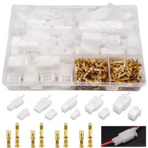 432pcs Automotive Electrical Wire Connectors Kit 2.8mm 2 3 4 6 9 Pin Automotive Electrical Wire Male Female Socket Plug and Pin Header Crimp Wire Terminals Connector Assortment Kit O-P-029-kit