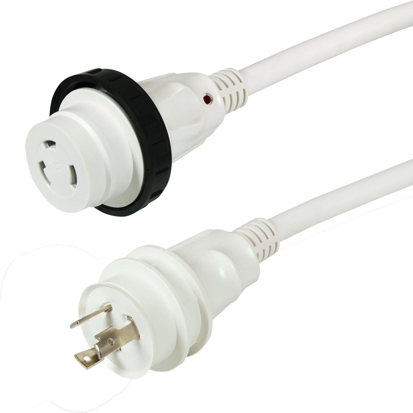 Marinco 199120 Cordset, 30A 125V, 50', White