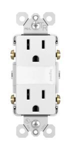 Legrand radiant Adjustable LED Night Light Outlet, Nightlight Electrical Outlets, Tamper Resistant, Safe for Kids, White, NTL885TRWCC6