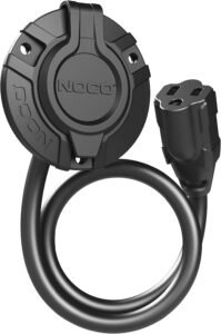 NOCO GCP1 15A AC Port Plug, 125V Power Inlet Socket, and Waterproof Electrical Outlet Receptacle Box with 16-Inch Integrated Outdoor Extension Cord